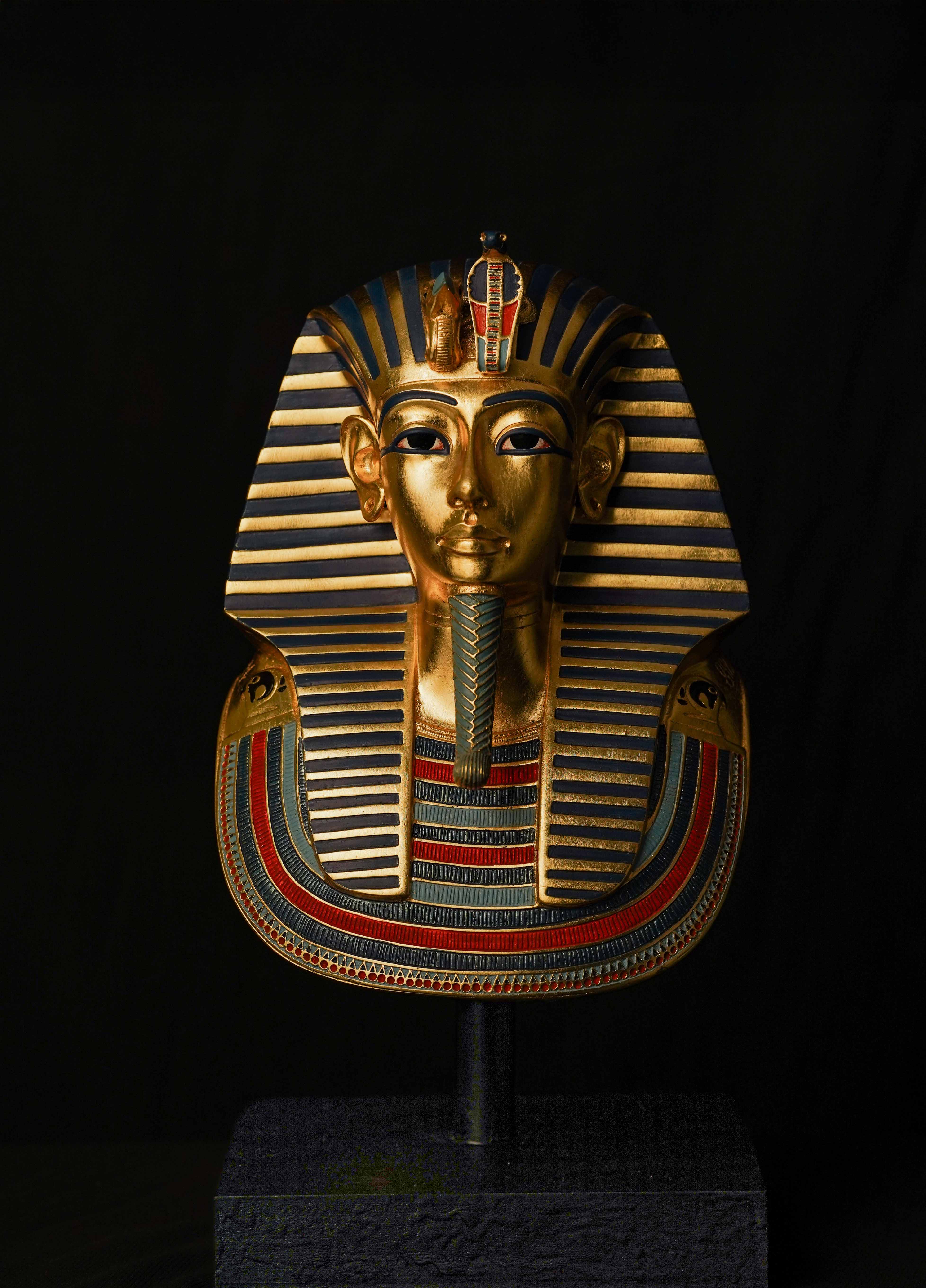Egyptian King Tutankhamun Mask, 27 cm in Height, Museum replica for King Tutankhamun's Mask, Replica Mask for King Tutankhamun for sale.